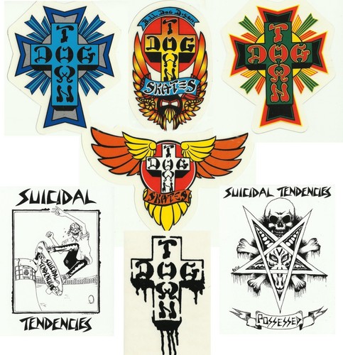 Dog town skateboard sticker - dog,