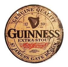 ROUND WOODEN GUINNESS  SIGN