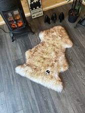 Wolf Tip sheepskin rug - brown