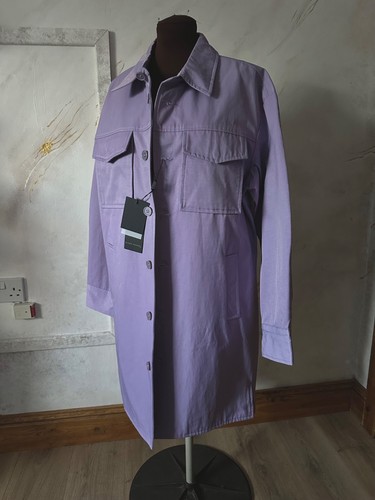 Lilac long outer overcoat