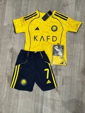 Ronaldo | Al Nassr Home Football Kit | With Socks | Age 3-4 | Size 16