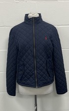 Ladies Polo Ralph Lauren Navy Quilet Coat Jacket UK 18-20