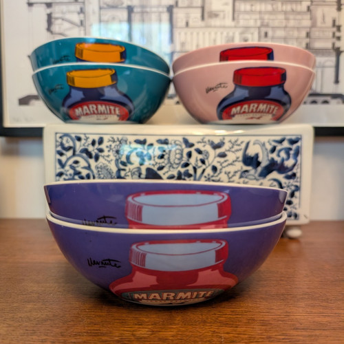 Marmite ceramic bowls set 6 - marmite,