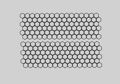 Car hexagon honeycomb stickers - car,