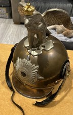 German Pickelhaube Silver Eagle King Head Helmet Best Imperial Russian Helmet