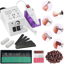 UK Electric Nail Art File Drill Machine Professional Manicure Pedicure False Set