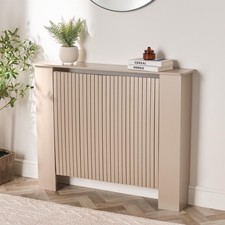 OHS Ribbed Radiator Cover Slatted Engineered Wood Side Board S M L Cabinet Shelf