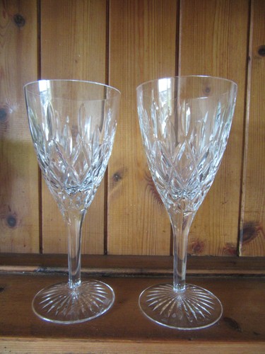 Pair large stuart crystal - pair,