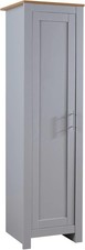 Slim 1 Door Grey Wardrobe with