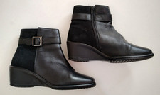 Soleflex UK Size 5 Black Leather Zip Up Ankle Boots Fast Dispatch