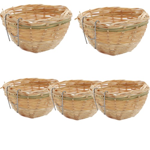 5pcs bamboo woven canary - canary, nest