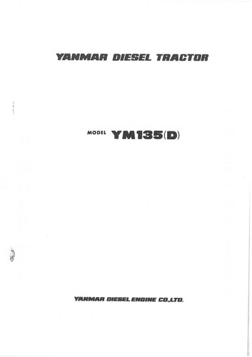 Yanmar tractor ym135 - yanmar,