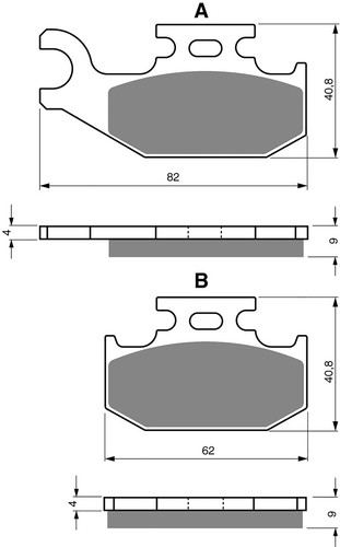 Brake disc pads front h - brake, k5