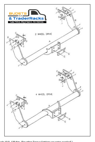Mitsubishi l200 tow bar 1996 - tow,