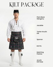 7 Pieces Scottish Kilt for Men