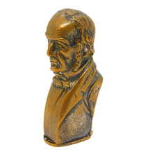 Victorian Brass Novelty 'William Gladstone' Vesta Case Antique c1860