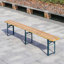 2Pcs Foldable Wooden Bench