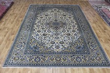 AN OUTSTANDING HANDMADE ORIENTAL KESHAN FLORAL WOOL CARPET 338 X 245 CM