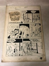 Rod Cameron #6 original comic art BRONKO BETSY HUMOR WESTERN hair raising 1950