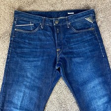 Mens Replay M983 WAITOM Jeans W38 L32 Straight Blue