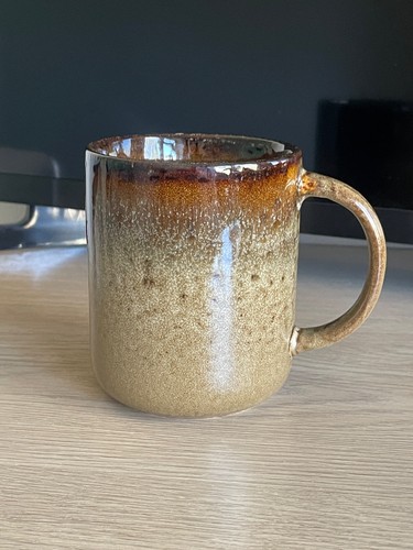 Earthy brown reactive glaze - earthy,
