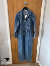 BNWT ZARA Blue Denim Jumpsuit Size L