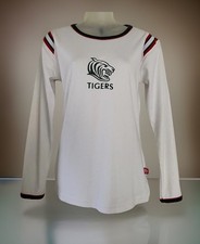 Official LEICESTER TIGERS White Long Sleeved Fitted Rugby Shirt Top Sz 16  ?