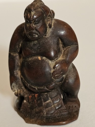 Japanese vintage okimono sumo - vintage,