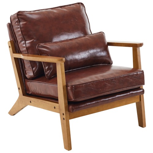Fabric modern armchair - fabric/pu,