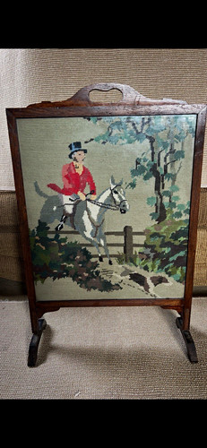 Vintage wood fire - wood, screen