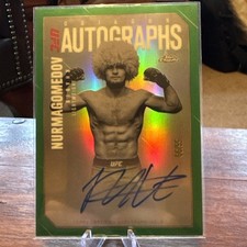 KHABIB NURMAGOMEDOV 2025 TOPPS CHROME UFC OCTAGON LEGEND GREEN AUTO /99 Q1610