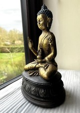 Antique effect seated buddha - seated,