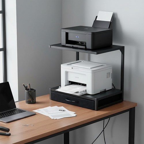 Desktop tier printer rack - 2-tier,