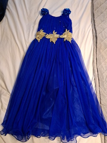 Girls blue party dress 6 - party, 5-6