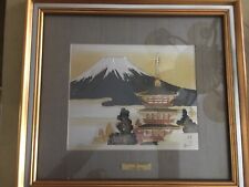 Japanese Chokin Art Yoshinobu Hara Signed Scenici Picture Limited Edition Framed