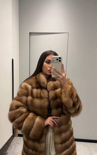 Genuine marten fur coat - marten, size