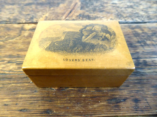 Antique mauchline ware box - antique,