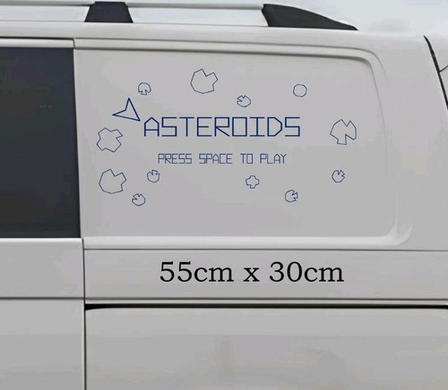 Retro asteroids vinyl sticker - retro,