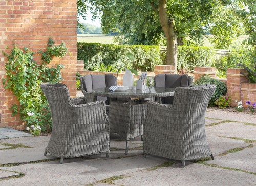 Rattan garden furniture set - furniture,