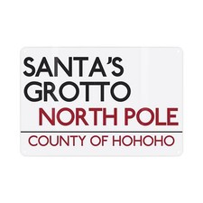 Santa's Grotto Sign - Red &