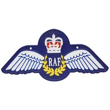 Cast Iron RAF Wings Wall Sign