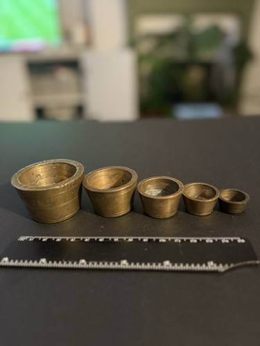 Brass nested apothecary troy - nested,
