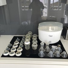 Tommee tippee Steriliser+ 16 Teats+8 Bottles+ Dummy+prong+storage Cups