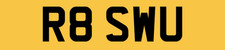 R8 SWU PRIVATE 1 DIGIT CAR REG REGISTRATION NUMBER PLATE / V10 AUDI SW SU ETC