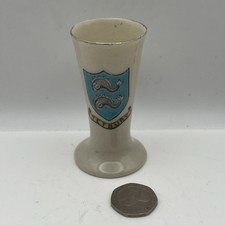Vintage Carlton Crested China-Miniature Vase-TETBURY-Collectible Souvenir