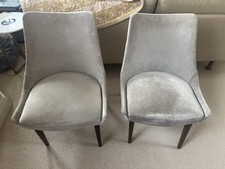 Two Velvet Chairs . In Need Of Recover And Legs Tightening . Very Comfy .