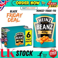 415g - Heinz Beanz Baked Beans In Tomato Sauce Tin (PACK of 6)