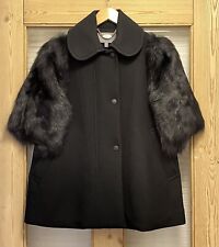 Mulberry Toscana Sheepskin and Wool Coat In Black. Size UK 10. RRP £1500. BNWOT.