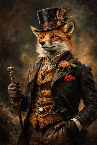 Fox cane suit funny animal - suit,