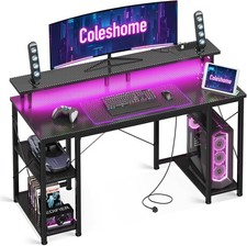 Coleshome Gaming Desk with LED